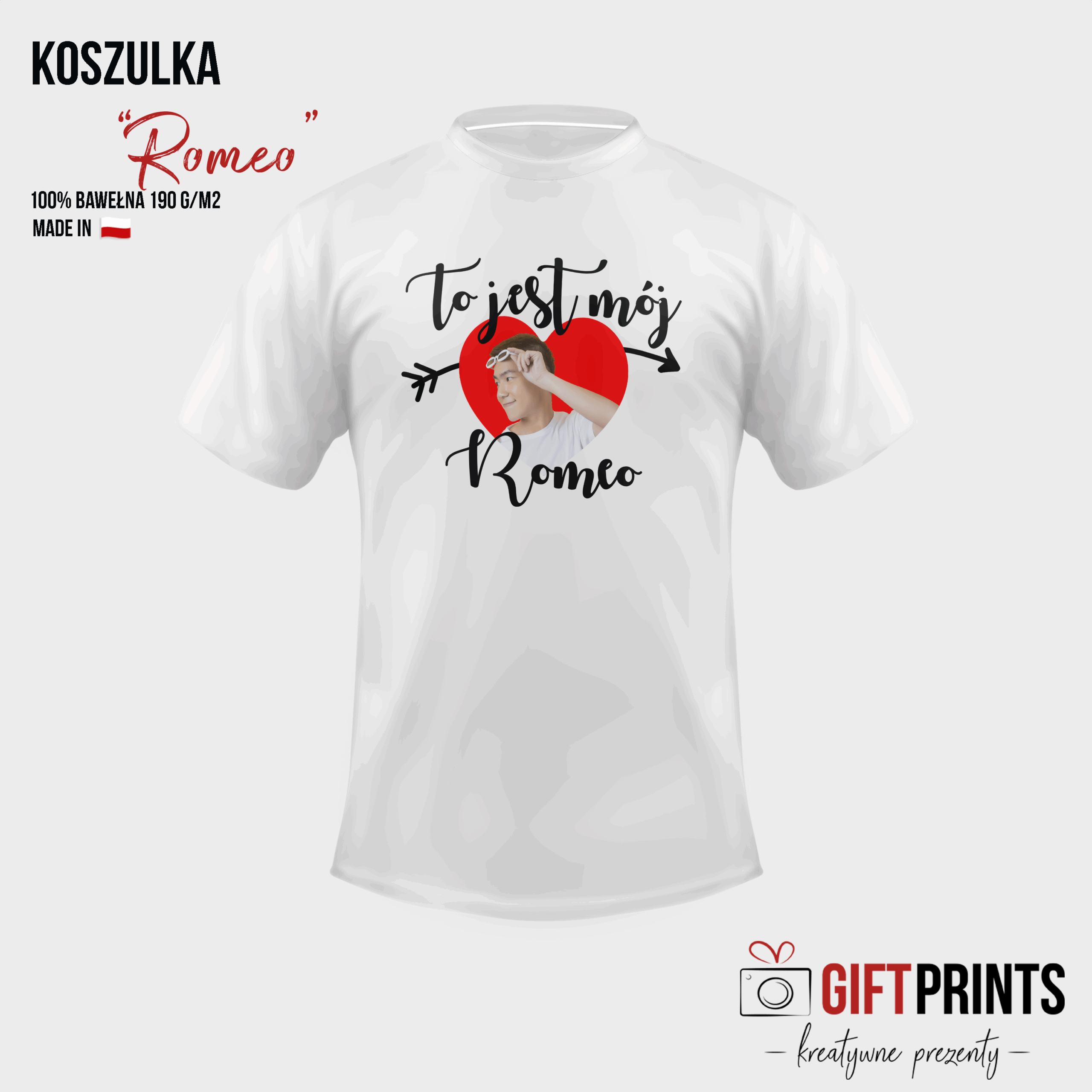 Koszulka biała Romeo dla niej